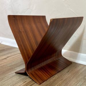 Vintage MCM Bentwood Magazine Rack by Paul Rowan for Umbra